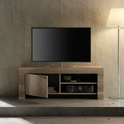 Moderne TV Bank In Wildeiche Optik - Loco -Lana Sales moderne tv bank in wildeiche optik mit tuer geraetefaechern loco 02