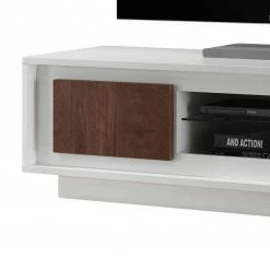 Moderne TV Kommode In Weiß & Eiche - Atoris -Lana Sales moderne tv kommode in weiss eiche 2 tuerig 156 cm breit atoris 02