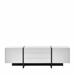 Moderner TV Unterschrank 192 Cm Breit - Laucata 10 Moderner TV Unterschrank 192 Cm Breit - Laucata -Lana Sales moderner tv unterschrank 192 cm breit in weiss mit schwarz laucata 02