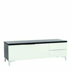 Moderner TV Unterschrank In Weiß Glas - Prosica