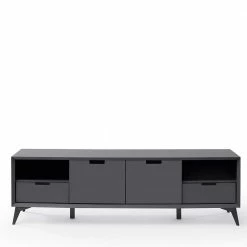 Moderner TV Unterschrank In Weiß & Grau - Vadids 13 Moderner TV Unterschrank In Weiß & Grau - Vadids -Lana Sales moderner tv unterschrank in weiss grau mit vier schubladen zwei tueren vadids 05