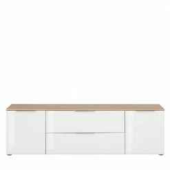 Modernes Lowboard Mit 181cm Breite - Ildanov 10 Modernes Lowboard Mit 181cm Breite - Ildanov -Lana Sales modernes lowboard mit 181cm breite in weiss glas eiche sonoma ildanov 02