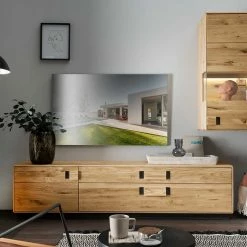 Modernes TV Board Aus Eiche & Wildeiche - Xeddos -Lana Sales modernes tv board aus eiche wildeiche mit 2 m breite xeddos 01