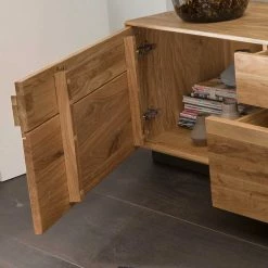 Modernes TV Board Aus Eiche & Wildeiche - Xeddos -Lana Sales modernes tv board aus eiche wildeiche mit 2 m breite xeddos 05