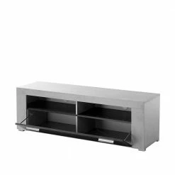 Modernes TV-Board In Betonoptik & Anthrazit - Evelba -Lana Sales modernes tv board in betonoptik anthrazit mit klappe 2 faechern evelba 03