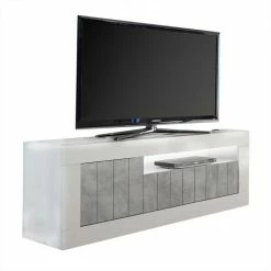 Modernes TV Element In Hochglanz Weiß - Niris