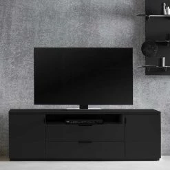 Modernes TV Lowboard In Anthrazit Grau - Izendia -Lana Sales modernes tv lowboard in anthrazit grau mit 170cm laenge izendia 02