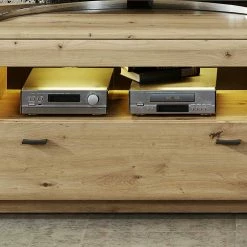 Modernes TV Lowboard In Holzoptik Wildeiche - Iniaco -Lana Sales modernes tv lowboard in holzoptik wildeiche 190 cm breit iniaco 03