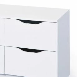 Niedrige Kommode Danjala In Weiß -Lana Sales niedrige kommode weiss 6 schubladen danjala 02