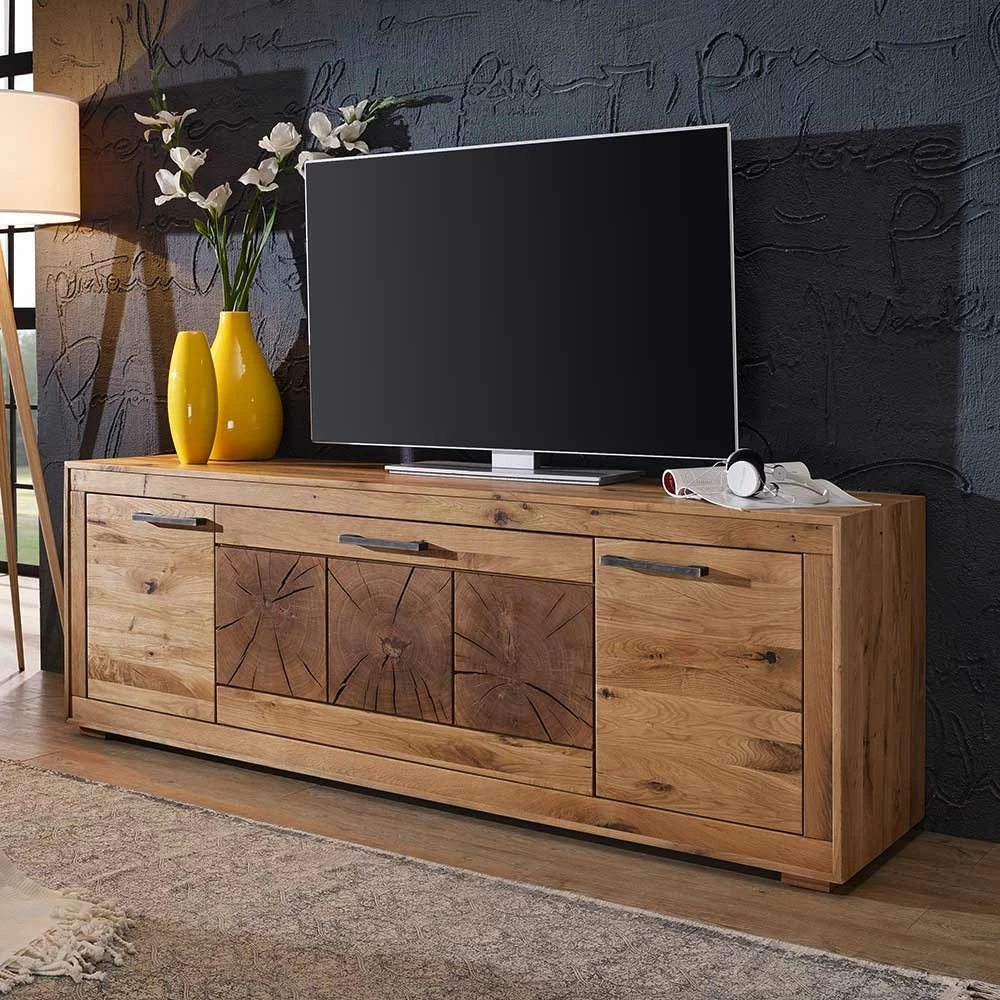 Niedriges Sideboard Troncon aus Wildeiche Massivholz Niedriges Sideboard Troncon Aus Wildeiche Massivholz -Lana Sales niedriges sideboard aus wildeiche massivholz fuer tv troncon 01