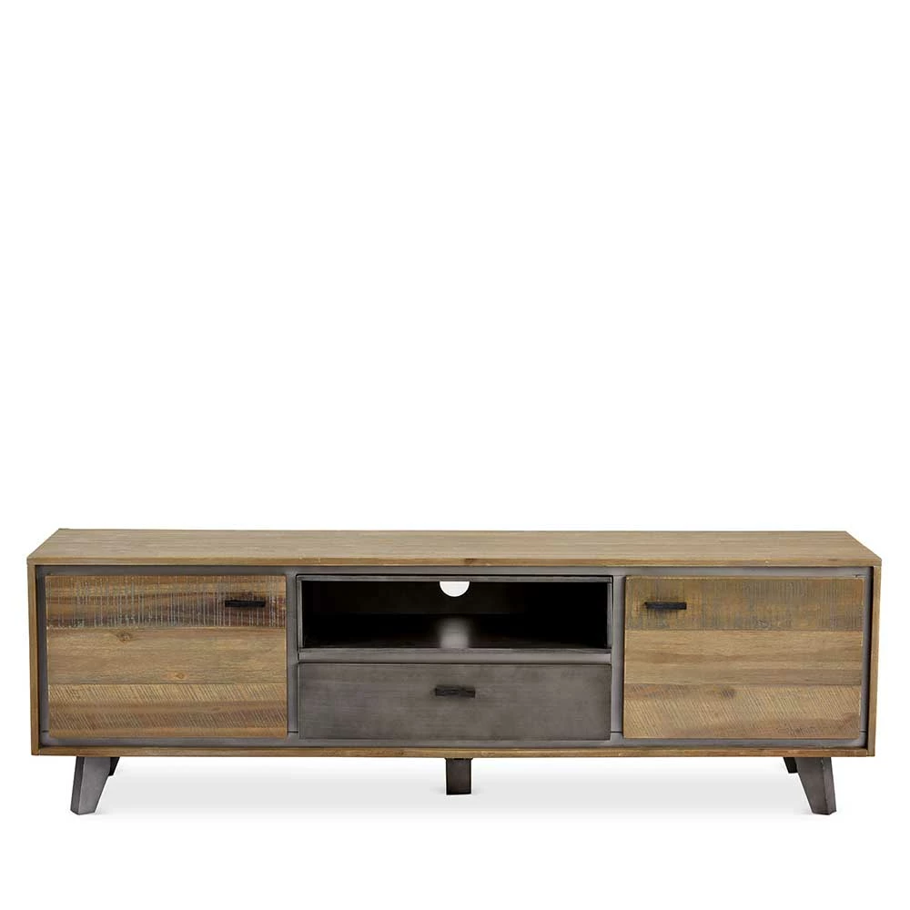 Niedriges TV Sideboard Teilmassiv - Cevesta 4 Niedriges TV Sideboard Teilmassiv - Cevesta – Bild 2