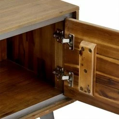 Niedriges TV Sideboard Teilmassiv - Cevesta 13 Niedriges TV Sideboard Teilmassiv - Cevesta -Lana Sales niedriges tv sideboard teilmassiv aus akazie in braun grau cevesta 05