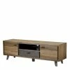 Niedriges TV Sideboard Teilmassiv - Cevesta -Lana Sales niedriges tv sideboard teilmassiv aus akazie in braun grau cevesta f