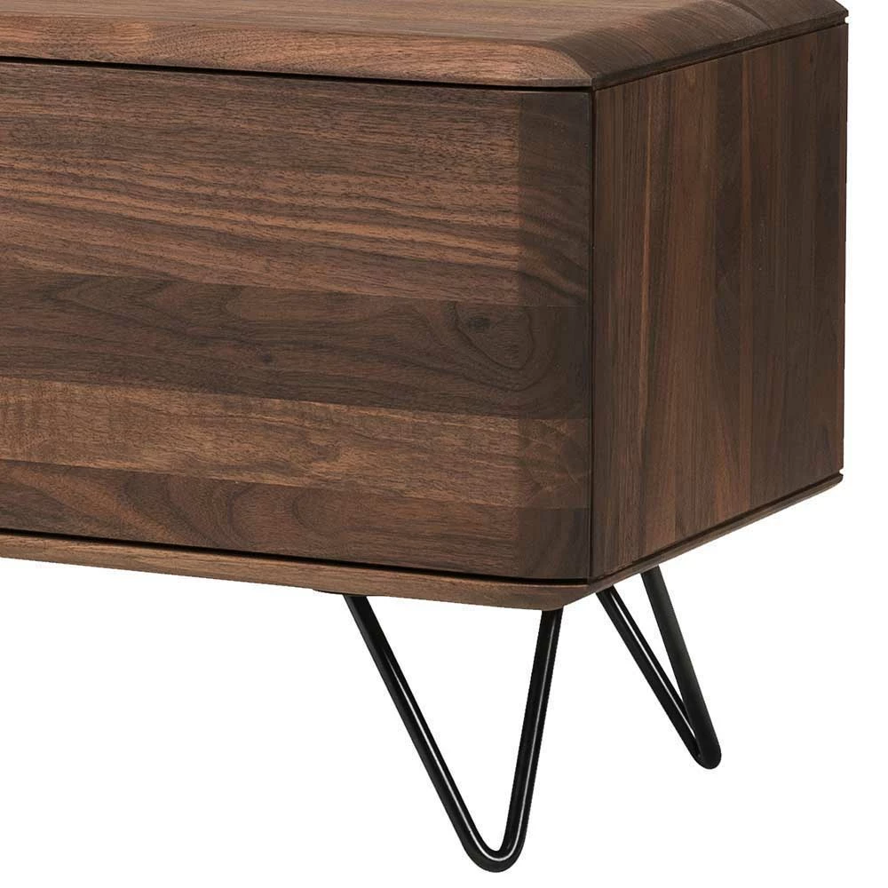 Nussbaum TV Schrank Mit Metallbeinen - Rivossa 5 Nussbaum TV Schrank Mit Metallbeinen - Rivossa – Bild 3