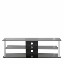 Rack Für Den Fernseher Aus Rauchglas & Chrom - Arelas 10 Rack Für Den Fernseher Aus Rauchglas & Chrom - Arelas -Lana Sales rack fuer den fernseher aus rauchglas chrom 130x40x41 cm arelas 02