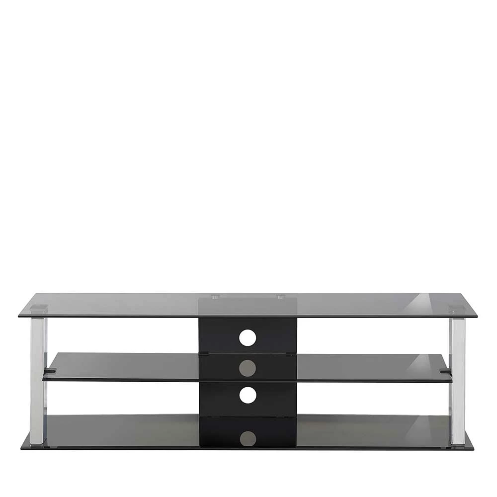 Rack Für Den Fernseher Aus Rauchglas & Chrom - Arelas 5 Rack Für Den Fernseher Aus Rauchglas & Chrom - Arelas – Bild 3