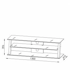 Rack Für Den Fernseher Aus Rauchglas & Chrom - Arelas 13 Rack Für Den Fernseher Aus Rauchglas & Chrom - Arelas -Lana Sales rack fuer den fernseher aus rauchglas chrom 130x40x41 cm arelas 05