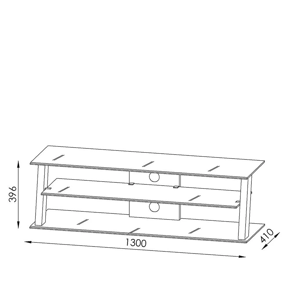 Rack Für Den Fernseher Aus Rauchglas & Chrom - Arelas 8 Rack Für Den Fernseher Aus Rauchglas & Chrom - Arelas – Bild 6