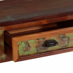 Recyclingholz TV Board Im Shabby Chic - Vosbadus -Lana Sales recyclingholz tv board im shabby chic mehrfarbig schwarz metall vosbadus 05