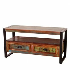 Recyclingholz TV Board Im Shabby Chic - Vosbadus