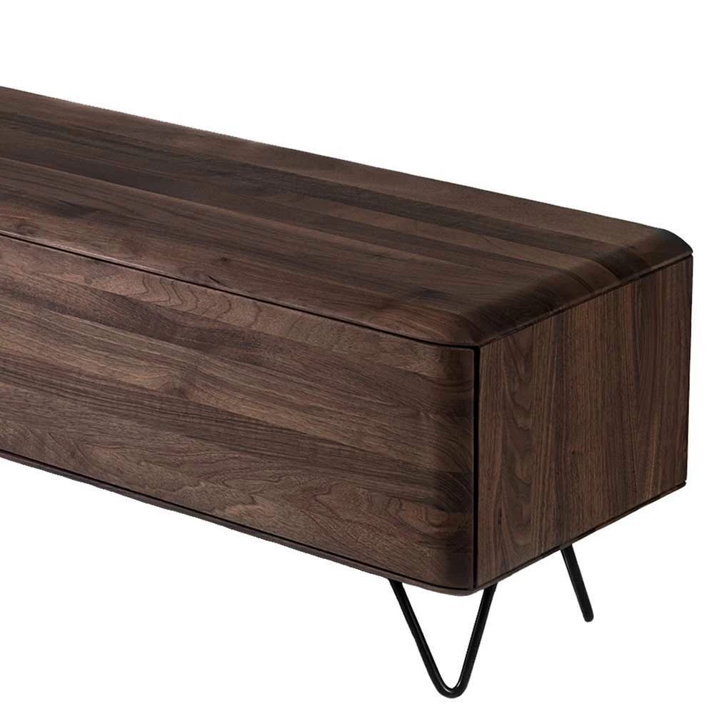 Retro Nussbaum Lowboard Geschliffen & Geölt - Rivossa 5 Retro Nussbaum Lowboard Geschliffen & Geölt - Rivossa – Bild 3