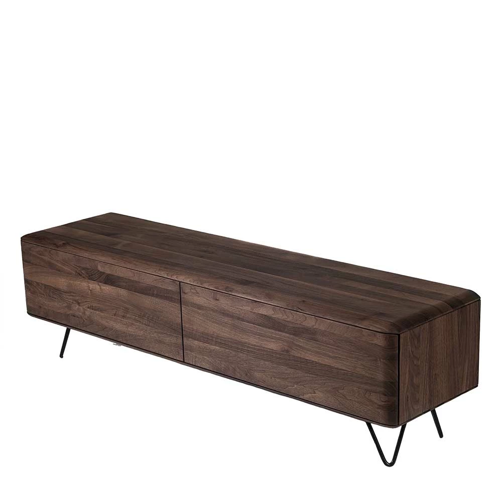 Retro Nussbaum Lowboard Geschliffen & Geölt - Rivossa 3 Retro Nussbaum Lowboard Geschliffen & Geölt - Rivossa