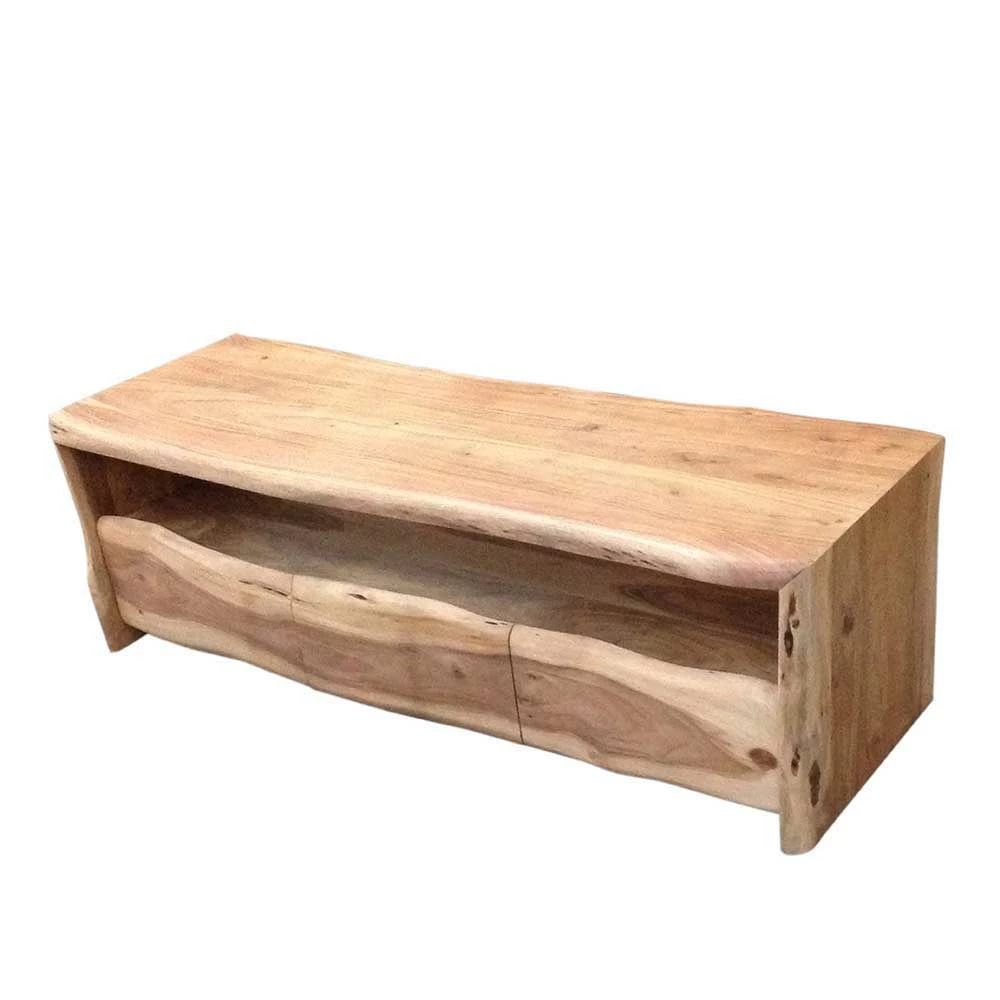 Rustikales TV Lowboard Mit Baumkante - Necrus 3 Rustikales TV Lowboard Mit Baumkante - Necrus