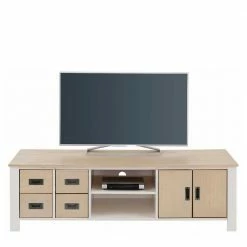 Scandi Chic TV-Lowboard 150x45x50 Cm - Airina 7 Scandi Chic TV-Lowboard 150x45x50 Cm - Airina -Lana Sales scandi chic tv lowboard 150x45x50 cm in weiss kiefer massiv airina 01