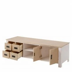 Scandi Chic TV-Lowboard 150x45x50 Cm - Airina 8 Scandi Chic TV-Lowboard 150x45x50 Cm - Airina -Lana Sales scandi chic tv lowboard 150x45x50 cm in weiss kiefer massiv airina 02