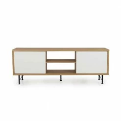 Scandi TV Element In Weiß & Eiche - Xando -Lana Sales scandi tv element in weiss eiche 2 tuerig 2 geraetefaecher xando 01