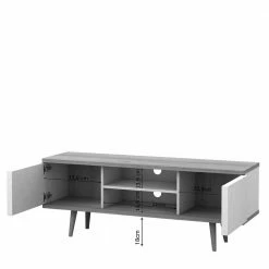 Scandi TV Unterschrank Zweifarbig - Jendren 11 Scandi TV Unterschrank Zweifarbig - Jendren -Lana Sales scandi tv unterschrank zweifarbig in weiss eiche dekor jendren 04