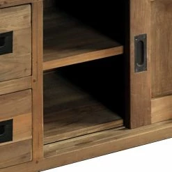 Schiebetüren Lowboard Pilica Aus Teak Massivholz -Lana Sales schiebetueren lowboard teak massivholz 150 cm pilica 04