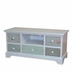 Schubladen Lowboard Blondago In Weiß Bunt