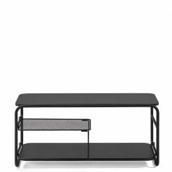 Schwarzer Fernsehtisch Aus Metall - Vagos -Lana Sales schwarzer fernsehtisch aus metall melamin 98x46x37 cm vagos 01