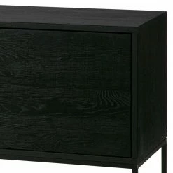 Schwarzer TV Unterschrank Mit Zwei Schubladen - Monice -Lana Sales schwarzer tv unterschrank mit zwei schubladen tuer 180x61x44 monice 05