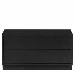 Schwarzes Lowboard Mit Zwei Schubladen - Niwidus -Lana Sales schwarzes lowboard mit zwei schubladen aus kiefer massivholz lackiert niwidus 02