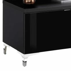 Schwarzes TV Board Mit Glas Beschichtung - Prosica 4 Schwarzes TV Board Mit Glas Beschichtung - Prosica -Lana Sales schwarzes tv board mit glas beschichtung zwei schubladen klappe prosica 02