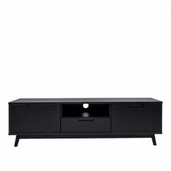 Schwarzes TV Lowboard 150 Cm Breit - Vigadru 7 Schwarzes TV Lowboard 150 Cm Breit - Vigadru -Lana Sales schwarzes tv lowboard 150 cm breit mit 2 tueren schublade fach vigadru 01