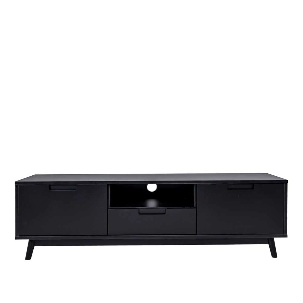 Schwarzes TV Lowboard 150 Cm Breit - Vigadru 4 Schwarzes TV Lowboard 150 Cm Breit - Vigadru – Bild 2