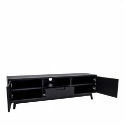 Schwarzes TV Lowboard 150 Cm Breit - Vigadru 8 Schwarzes TV Lowboard 150 Cm Breit - Vigadru -Lana Sales schwarzes tv lowboard 150 cm breit mit 2 tueren schublade fach vigadru 02