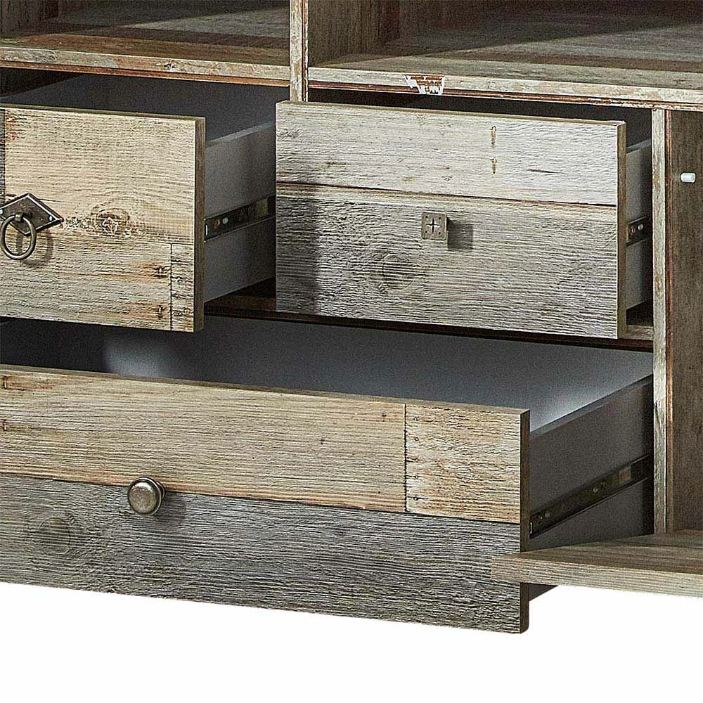 Shabby Chic TV Element mit 4 Schubladen - Curacon Shabby Chic TV Element Mit 4 Schubladen - Curacon -Lana Sales shabby chic tv element mit 4 schubladen 2 faechern klappe curacon 04