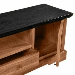 Teak Lowboard Im Kolonialstil - Mangato -Lana Sales teak lowboard im kolonialstil aus lackiertem recyclingholz mangato 03