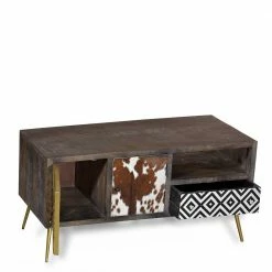 Topp Ethno Style Lowboard Aus Recyclingholz - Loisa -Lana Sales topp ethno style lowboard aus recyclingholz mit metall kuhfell loisa 04