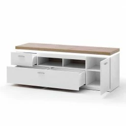 Topp TV Element In Weiß & Wildeiche Mit LED - Caldri 11 Topp TV Element In Weiß & Wildeiche Mit LED - Caldri -Lana Sales topp tv element in weiss wildeiche mit led 156x57x44 cm caldri 03