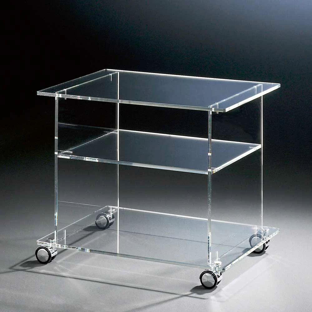Transparenter TV HiFi Wagen Aus Acryl Glas - Zinsoe 3 Transparenter TV HiFi Wagen Aus Acryl Glas - Zinsoe