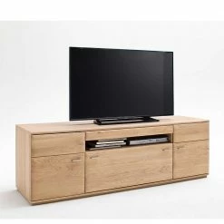 TV Bank In Eiche Bianco Teilmassiv Pontros 2-türig -Lana Sales tv bank in eiche bianco teilmassiv 2 tuerig schublade pontros 03
