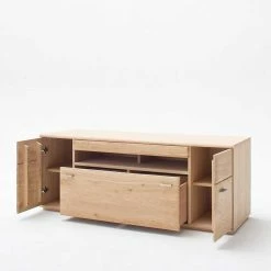 TV Bank In Eiche Bianco Teilmassiv Pontros 2-türig -Lana Sales tv bank in eiche bianco teilmassiv 2 tuerig schublade pontros 04