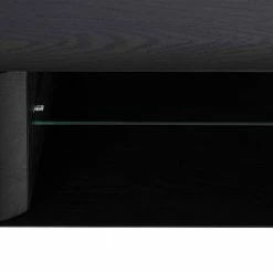 TV Board Aus Eiche Geschliffen & Schwarz Geölt - Asnes -Lana Sales tv board aus eiche geschliffen schwarz geoelt im modernen retro design asnes 04