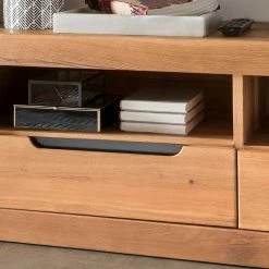 TV Board Aus Geöltem Wildeiche Massivholz - Opreravo -Lana Sales tv board aus geoeltem wildeiche massivholz mit zwei schubladen faechern opreravo 04