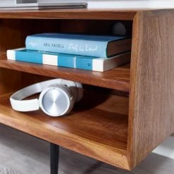 TV Board Aus Sheesham Massivholz & Metall - Elmin -Lana Sales tv board aus sheesham massivholz metall im retrostil elmin 03